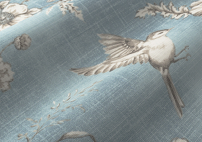 Finch Toile, Delft - Made to Measure Curtains - Image 4